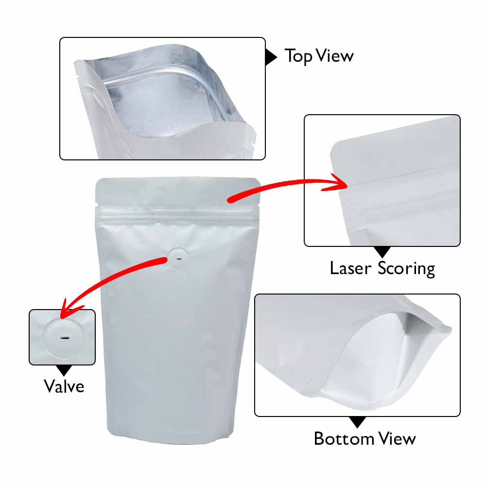 Stand Up Pouches with Valve (Coffee bags) - Pouchmakers