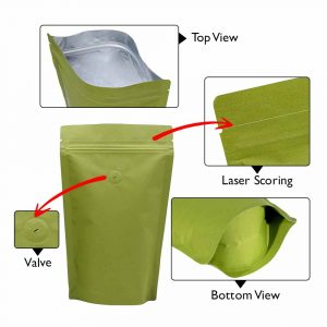 green kraft paper sup pouch