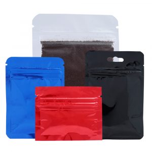 three side seal pouch with zipper